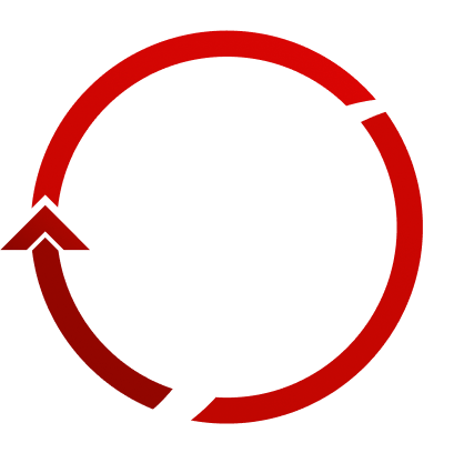 Seta Circular Vermelha