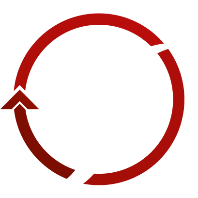 Seta Circular Vermelha