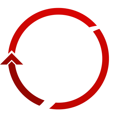 Seta Circular Vermelha